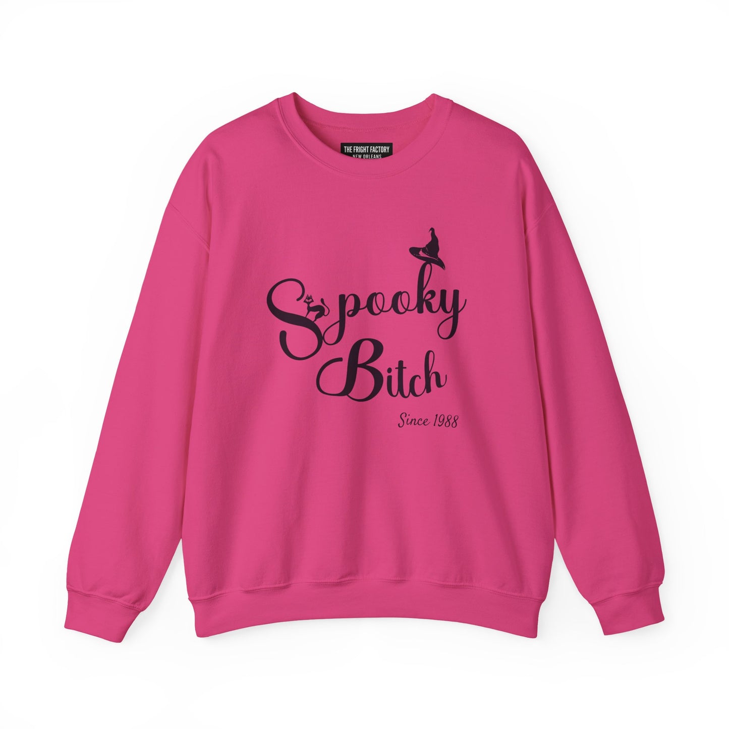Custom Date Spooky Bitch Crewneck Sweatshirt | Witchy Apparel