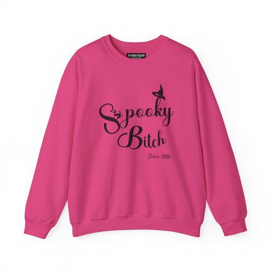 Custom Date Spooky Bitch Crewneck Sweatshirt | Witchy Apparel