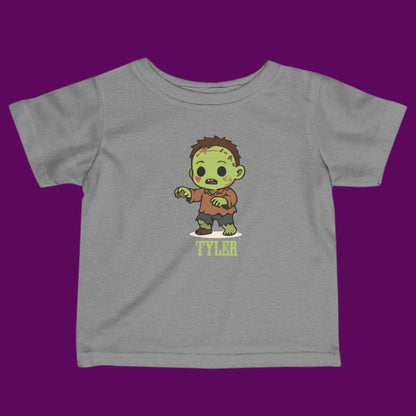 Personalized Zombie Kids Halloween Shirt | Daddy's Little Monster Tee