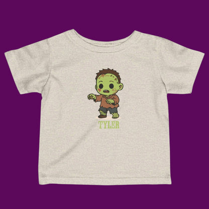 Personalized Zombie Kids Halloween Shirt | Daddy's Little Monster Tee