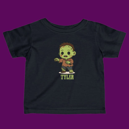 Personalized Zombie Kids Halloween Shirt | Daddy's Little Monster Tee