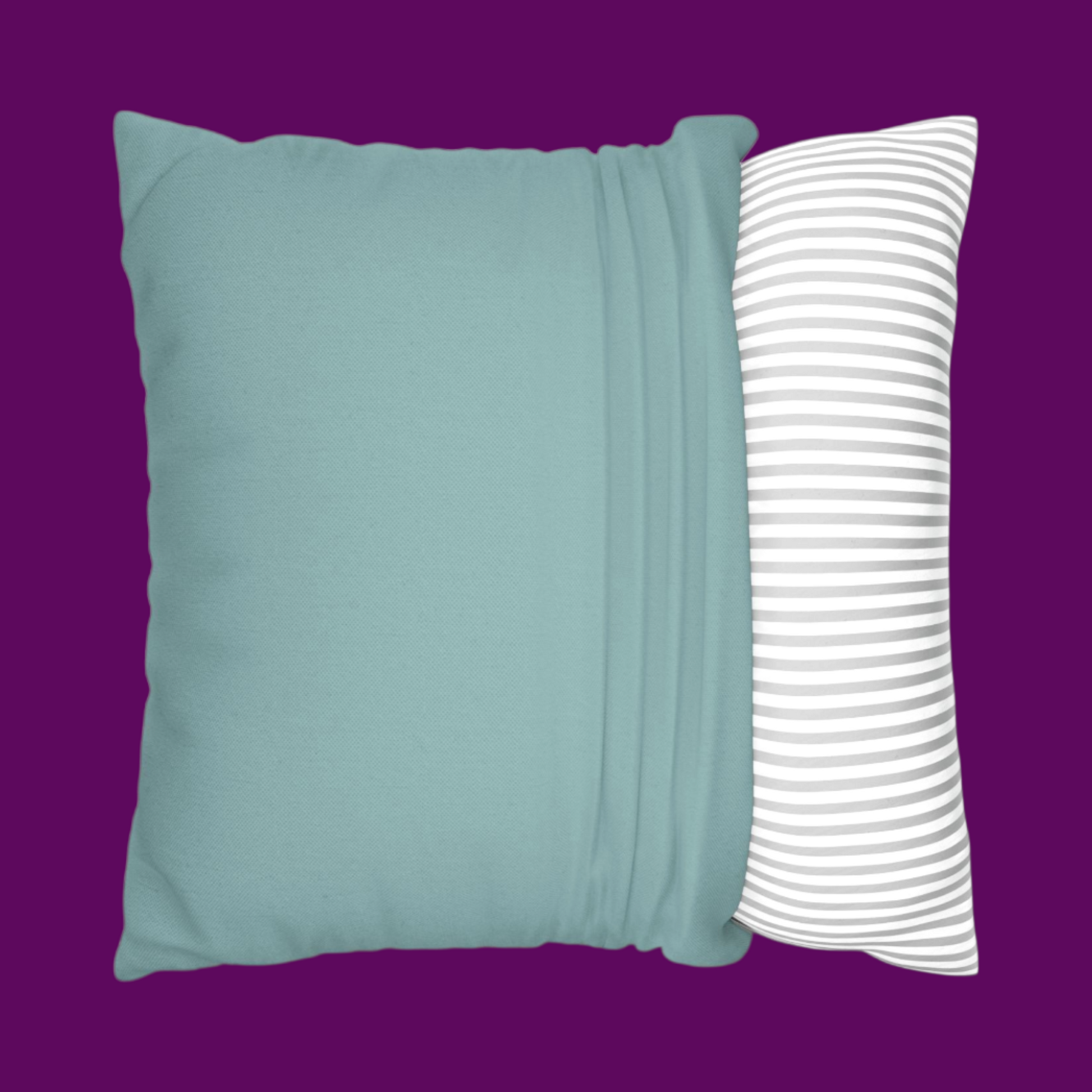 Close-up of custom decor color on the backside of a Whimsigoth Aunt Clara pillow cover, showing high-quality fabric.